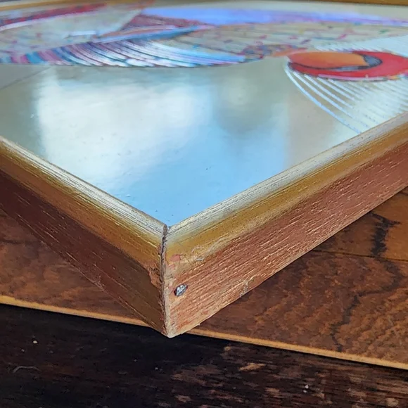 Signed Guatemala Folk Art Noppera-bo-Faceless Style Textured Glossy Colorful - Picture 10 of 12